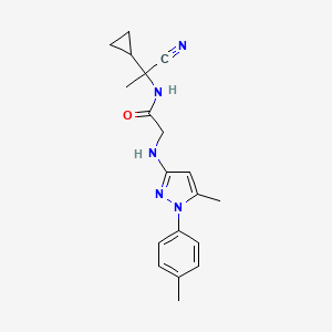 N-(1-cyano-1-cyclopropylethyl)-2-{[5-methyl-1-(4-methylphenyl)-1H-pyrazol-3-yl]amino}acetamide