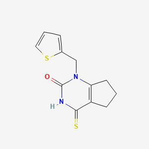 1-(thiophen-2-ylmethyl)-4-thioxo-3,4,6,7-tetrahydro-1H-cyclopenta[d]pyrimidin-2(5H)-one
