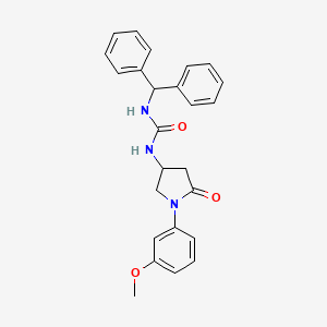 1-Benzhydryl-3-(1-(3-methoxyphenyl)-5-oxopyrrolidin-3-yl)urea