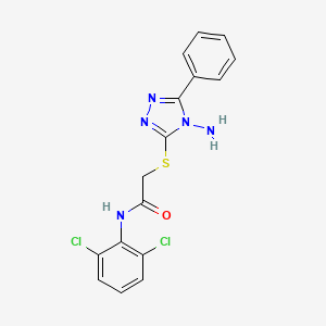2-[(4-amino-5-phenyl-4H-1,2,4-triazol-3-yl)sulfanyl]-N-(2,6-dichlorophenyl)acetamide