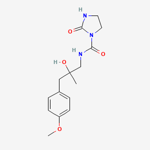 molecular formula C15H21N3O4 B2611834 N-(2-hydroxy-3-(4-methoxyphenyl)-2-methylpropyl)-2-oxoimidazolidine-1-carboxamide CAS No. 1788542-11-9