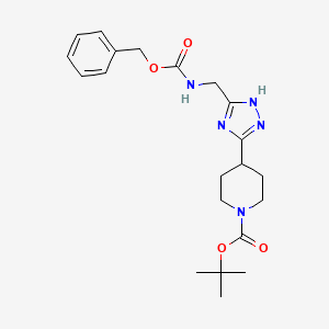 tert-Butyl 4-[5-({[(benzyloxy)carbonyl]amino}methyl)-1H-1,2,4-triazol-3-yl]piperidine-1-carboxylate