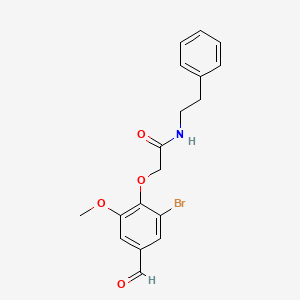2-(2-bromo-4-formyl-6-methoxyphenoxy)-N-(2-phenylethyl)acetamide
