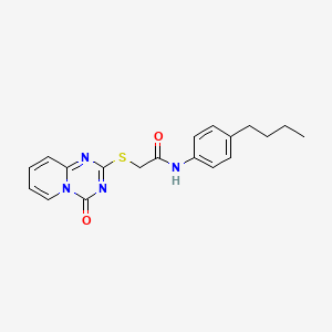 N-(4-butylphenyl)-2-(4-oxopyrido[1,2-a][1,3,5]triazin-2-yl)sulfanylacetamide