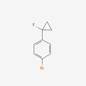 molecular formula C9H8BrF B2611858 1-Bromo-4-(1-fluorocyclopropyl)benzene CAS No. 1783975-92-7
