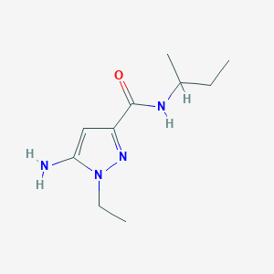 molecular formula C10H18N4O B2611861 5-amino-N-(sec-butyl)-1-ethyl-1H-pyrazole-3-carboxamide CAS No. 1855951-71-1