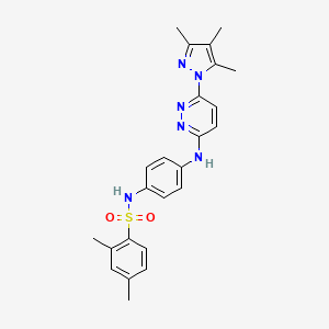 2,4-dimethyl-N-(4-((6-(3,4,5-trimethyl-1H-pyrazol-1-yl)pyridazin-3-yl)amino)phenyl)benzenesulfonamide