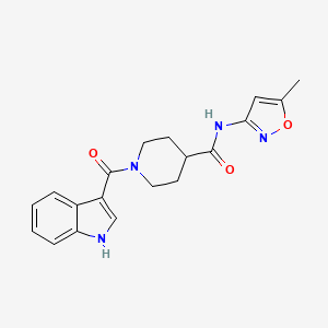 1-(1H-indole-3-carbonyl)-N-(5-methylisoxazol-3-yl)piperidine-4-carboxamide