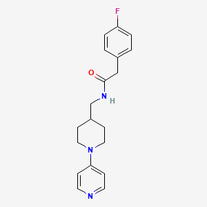molecular formula C19H22FN3O B2611904 2-(4-fluorophenyl)-N-((1-(pyridin-4-yl)piperidin-4-yl)methyl)acetamide CAS No. 2034322-21-7