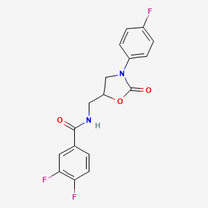 3,4-difluoro-N-((3-(4-fluorophenyl)-2-oxooxazolidin-5-yl)methyl)benzamide