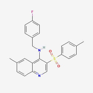 molecular formula C24H21FN2O2S B2611911 N-(4-fluorobenzyl)-6-methyl-3-tosylquinolin-4-amine CAS No. 895646-97-6