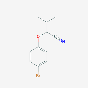 molecular formula C11H12BrNO B2611912 2-(4-溴苯氧基)-3-甲基丁腈 CAS No. 1803598-45-9