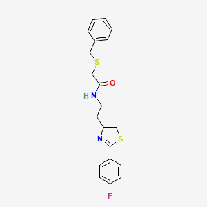 2-(benzylthio)-N-(2-(2-(4-fluorophenyl)thiazol-4-yl)ethyl)acetamide