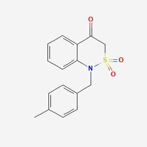 molecular formula C16H15NO3S B2611916 1-(4-甲基苄基)-1H-2,1-苯并噻嗪-4(3H)-酮-2,2-二氧化物 CAS No. 1255777-69-5