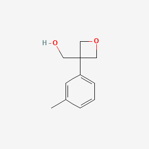 molecular formula C11H14O2 B2611921 [3-(3-Methylphenyl)oxetan-3-yl]methanol CAS No. 1904269-10-8