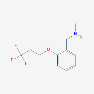 molecular formula C11H14F3NO B2611948 Methyl({[2-(3,3,3-trifluoropropoxy)phenyl]methyl})amine CAS No. 1341510-18-6