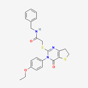 B2611964 N-benzyl-2-[[3-(4-ethoxyphenyl)-4-oxo-6,7-dihydrothieno[3,2-d]pyrimidin-2-yl]sulfanyl]acetamide CAS No. 686772-54-3
