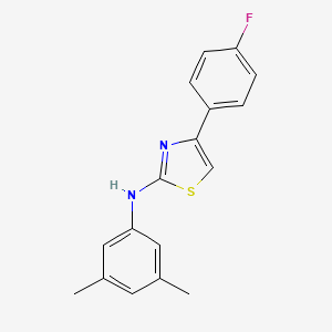 molecular formula C17H15FN2S B2612042 N-(3,5-dimethylphenyl)-4-(4-fluorophenyl)-1,3-thiazol-2-amine CAS No. 735322-60-8