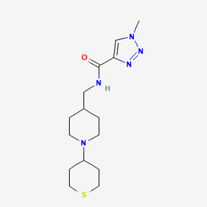 1-methyl-N-((1-(tetrahydro-2H-thiopyran-4-yl)piperidin-4-yl)methyl)-1H-1,2,3-triazole-4-carboxamide