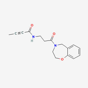 N-[3-(3,5-Dihydro-2H-1,4-benzoxazepin-4-yl)-3-oxopropyl]but-2-ynamide