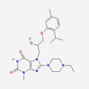 8-(4-ethylpiperazin-1-yl)-7-(2-hydroxy-3-(2-isopropyl-5-methylphenoxy)propyl)-3-methyl-1H-purine-2,6(3H,7H)-dione
