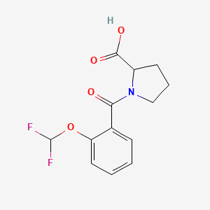 1-[2-(Difluoromethoxy)benzoyl]pyrrolidine-2-carboxylic acid