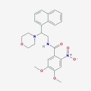 4,5-dimethoxy-N-(2-morpholino-2-(naphthalen-1-yl)ethyl)-2-nitrobenzamide