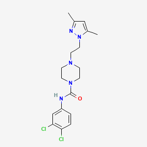 N-(3,4-dichlorophenyl)-4-(2-(3,5-dimethyl-1H-pyrazol-1-yl)ethyl)piperazine-1-carboxamide