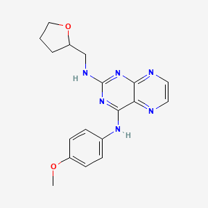 (4-Methoxyphenyl){2-[(oxolan-2-ylmethyl)amino]pteridin-4-yl}amine