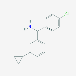 (4-Chlorophenyl)-(3-cyclopropylphenyl)methanamine