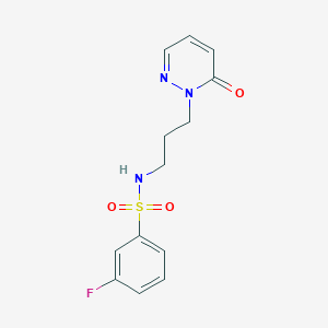3-fluoro-N-(3-(6-oxopyridazin-1(6H)-yl)propyl)benzenesulfonamide