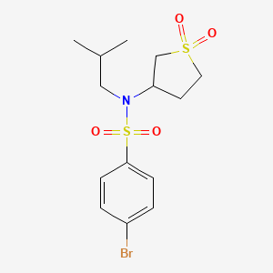 4-bromo-N-(1,1-dioxo-1lambda6-thiolan-3-yl)-N-(2-methylpropyl)benzene-1-sulfonamide