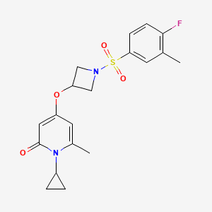 1-cyclopropyl-4-((1-((4-fluoro-3-methylphenyl)sulfonyl)azetidin-3-yl)oxy)-6-methylpyridin-2(1H)-one