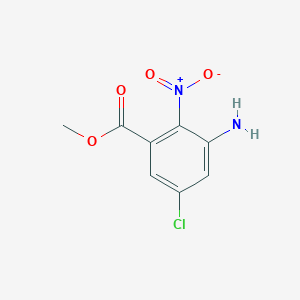 molecular formula C8H7ClN2O4 B2612191 Methyl 3-amino-5-chloro-2-nitrobenzoate CAS No. 874301-23-2