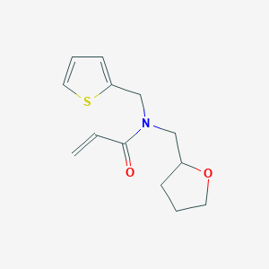 N-(oxolan-2-ylmethyl)-N-(thiophen-2-ylmethyl)prop-2-enamide