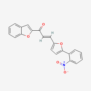 (E)-1-(benzofuran-2-yl)-3-(5-(2-nitrophenyl)furan-2-yl)prop-2-en-1-one