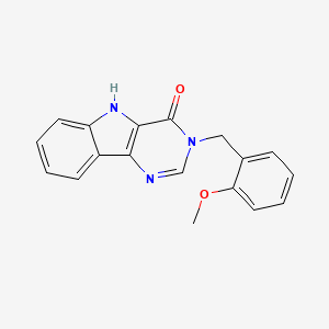 molecular formula C18H15N3O2 B2612202 3-(2-methoxybenzyl)-3H-pyrimido[5,4-b]indol-4(5H)-one CAS No. 373610-16-3