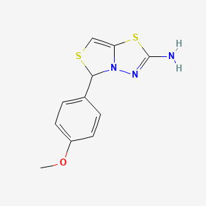 5-(4-methoxyphenyl)-5H-thiazolo[4,3-b][1,3,4]thiadiazol-2-amine