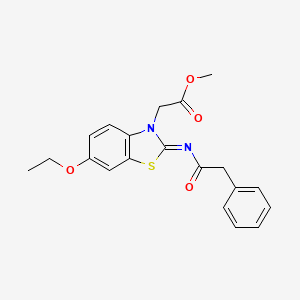 Methyl 2-[6-ethoxy-2-(2-phenylacetyl)imino-1,3-benzothiazol-3-yl]acetate