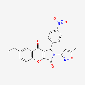 7-Ethyl-2-(5-methylisoxazol-3-yl)-1-(4-nitrophenyl)-1,2-dihydrochromeno[2,3-c]pyrrole-3,9-dione