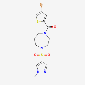 (4-bromothiophen-2-yl)(4-((1-methyl-1H-pyrazol-4-yl)sulfonyl)-1,4-diazepan-1-yl)methanone
