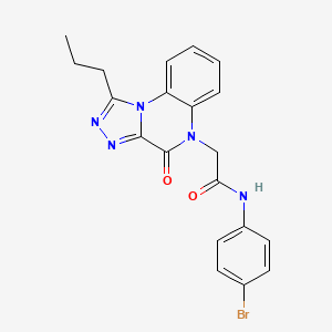 molecular formula C20H18BrN5O2 B2612219 N-(4-bromophenyl)-2-(4-oxo-1-propyl[1,2,4]triazolo[4,3-a]quinoxalin-5(4H)-yl)acetamide CAS No. 1260907-87-6