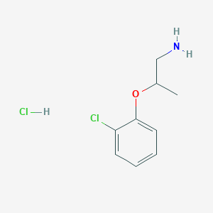 molecular formula C9H13Cl2NO B2612305 2-(2-Chlorophenoxy)propan-1-amine hydrochloride CAS No. 1021871-58-8