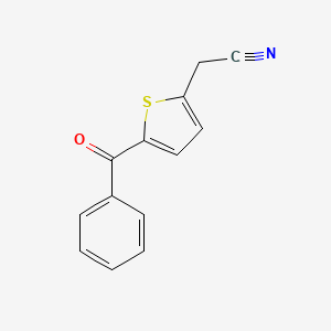 molecular formula C13H9NOS B2612308 2-(5-Benzoylthiophen-2-yl)acetonitrile CAS No. 303144-54-9