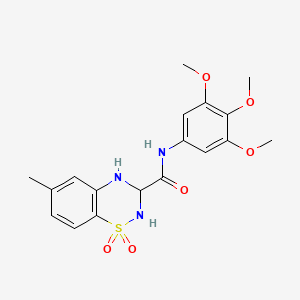 B2612320 6-methyl-N-(3,4,5-trimethoxyphenyl)-3,4-dihydro-2H-1,2,4-benzothiadiazine-3-carboxamide 1,1-dioxide CAS No. 941939-70-4