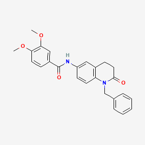 molecular formula C25H24N2O4 B2612392 N-(1-benzyl-2-oxo-1,2,3,4-tetrahydroquinolin-6-yl)-3,4-dimethoxybenzamide CAS No. 955220-53-8