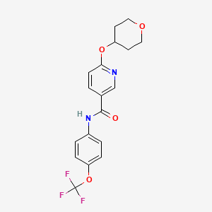 6-((tetrahydro-2H-pyran-4-yl)oxy)-N-(4-(trifluoromethoxy)phenyl)nicotinamide