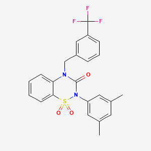 2-(3,5-dimethylphenyl)-4-[3-(trifluoromethyl)benzyl]-2H-1,2,4-benzothiadiazin-3(4H)-one 1,1-dioxide