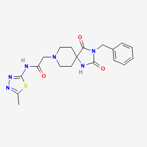 2-(3-benzyl-2,4-dioxo-1,3,8-triazaspiro[4.5]decan-8-yl)-N-(5-methyl-1,3,4-thiadiazol-2-yl)acetamide