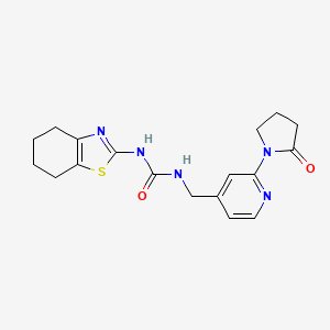 1-((2-(2-Oxopyrrolidin-1-yl)pyridin-4-yl)methyl)-3-(4,5,6,7-tetrahydrobenzo[d]thiazol-2-yl)urea